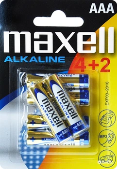 Bateria alkaliczna Maxell Alkaline AAA (LR03) blister 4 + 2 szt (790240.04.EU)