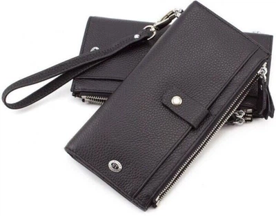 Клатч- гаманець з натуральної шкіри ST Leather (ST420) 98499 Чорний