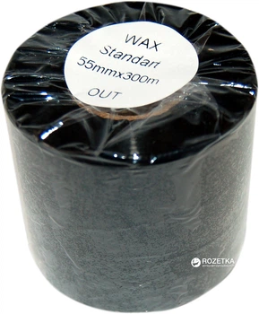Рибон ​​Принтмарк Wax 55 мм x 300 м Out Black (55300W)