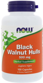 Натуральная добавка Черный Орех Now Foods Black Walnut Hulls 500 мг