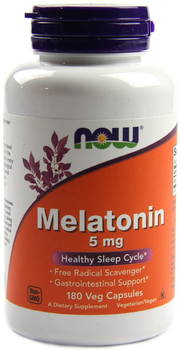 Амінокислота Now Foods Мелатонін 5 мг 180 капсул (733739035561)