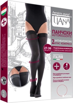 Чулки Tiana 910 антиварикозные 340 Den 2 р Черные (4820192750943)