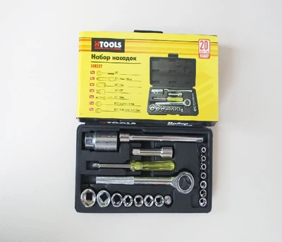 Набір головок 1/4" і 3/8" 21ед. HOUSETOOLS 38В257