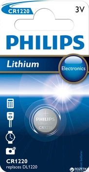 Батарейка Philips CR1220 BLI 1 Lithium (4895229106109)