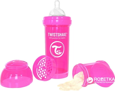Антиколиковая бутылочка Twistshake 260 мл Розовая (7350083120076)