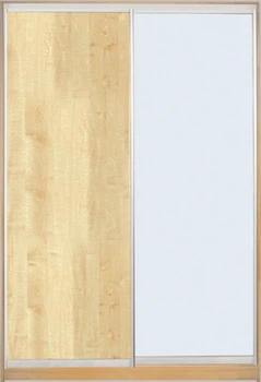 Шкаф купе Luxe Studio Классик-1 ДСП/Зеркало с Пескоструем-2 1000x2000x450 двухдверный (68667)