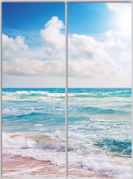 Шкаф купе Luxe Studio Стандарт-1 Фотопечать Море-1 1000x2100x450 двухдверный (12075)
