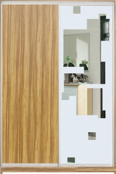 Шкаф купе Luxe Studio Классик-1 ДСП/Зеркало с Пескоструем-1 1000x2000x600 двухдверный (73697)