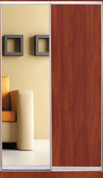 Шкаф купе Luxe Studio Стандарт-3 ДСП/Зеркало-11 1100x2000x600 двухдверный (99508)