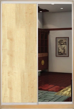 Шкаф купе Luxe Studio Стандарт-3 ДСП/Тонированное зеркало 1000x2200x450 двухдверный (95565)
