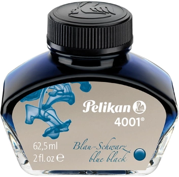 Чернила Pelikan 4001 Blue-Black в стеклянном флаконе 62.5 мл Темно-синий (329151)