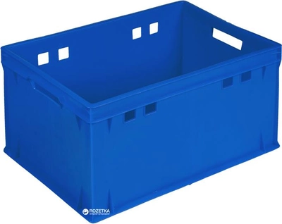 Ящик пластиковый сплошной Полимерцентр 600х400х300 мм Синий (ST6430-1-DB)