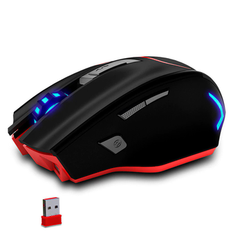 Мышь игровая Zelotes F-18 компьютерная 3200 DPI с подсветкой 7 цветов Wirelessl + USB Проводная