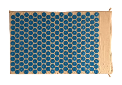 Акупунктурний масажний килимок (аплікатор Кузнєцова) Rao 64*40 см Сірий з синім