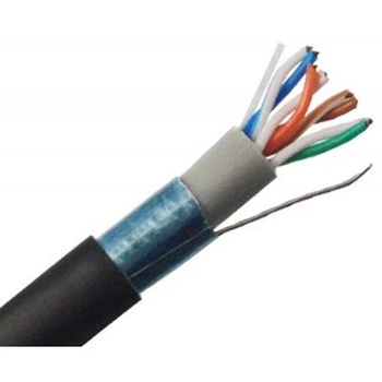 Кабель віта пара Atcom (13426) Premium FTP cat5e, 4х2х0, 5мм, мідь, для зовнішніх робіт PVC + PVE, 305м