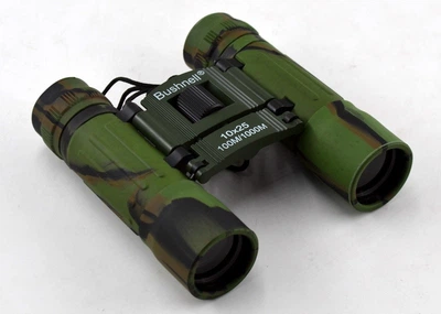 Бінокль Bushnell ударостійкий компактний водонепроникний з чохлом 10х25 Зелений