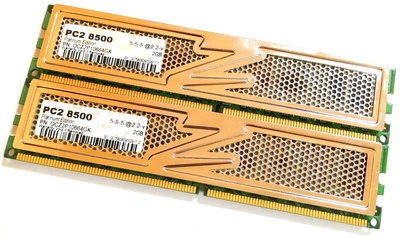 Пара игровой оперативной памяти OCZ Platinum DDR2 4Gb (2Gb+2Gb) 1066MHz PC2 8500U CL5 (OCZ2P10664GK) Б/У