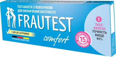 Тест-касета з ковпачком для визначення вагітності Frautest Comfort (4260476160028)