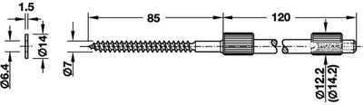 Полкодержатель для скрытого монтажа Hafele 22 мм 1 шт (283.32.023)