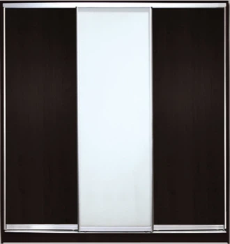 Шкаф купе Luxe Studio Стандарт-1 ДСП/Зеркало с Пескоструем 2100x2300x450 трехдверный (33350)