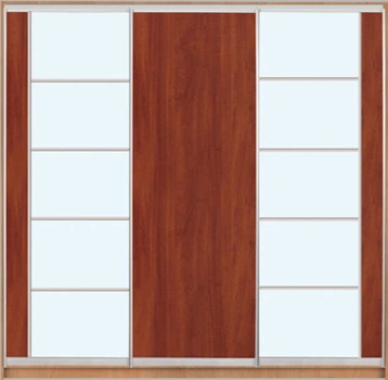 Шкаф купе Luxe Studio Стандарт-1 ДСП/Зеркало с Пескоструем-12 2100x2000x450 трехдверный (31942)