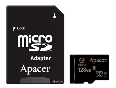 Apacer microSDXC 128GB UHS-I Class 10 + SD-adapter (AP128GMCSX10U1-R)