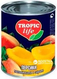 Персики половинками в сиропі Tropic Life 425 мл (4820086920117) (5060162900896)
