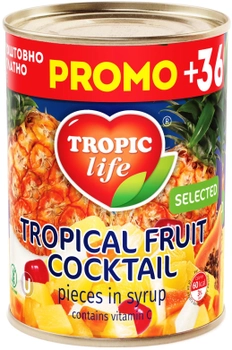 Тропічний фруктовий коктейль у сиропі Tropic Life 425 мл (4820086920018 / 5060162901206)