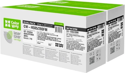 Картридж ColorWay HP (CE505A/CF280A) LJ P2035/P2055/M425dn Dual Pack 2 шт (CW-H505/280FM)