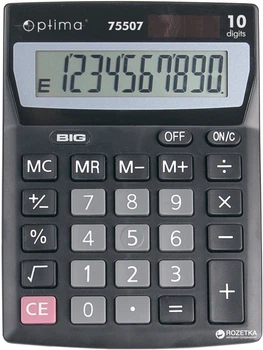 Калькулятор електронний Optima 10-розрядний (O75507)