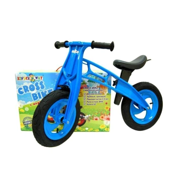 Беговел Kinderway "Cross Bike" пластиковый голубой