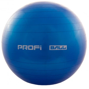 Фитбол (Мяч для фитнеса, гимнастический) глянец Profi 65 см (MS 1576) Синий