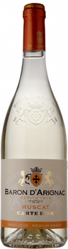 Вино Baron d'Arignac Muscat біле напівсолодке 0.75 л (3263280115933)