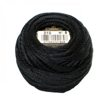 Нитки DMC Perle Cotton Size 8 чорний (310)