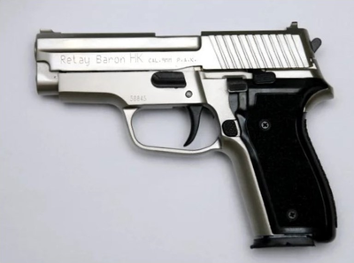 Пистолет стартовый Retay Baron HK кал. 9 мм. Цвет - nickel. 11950317