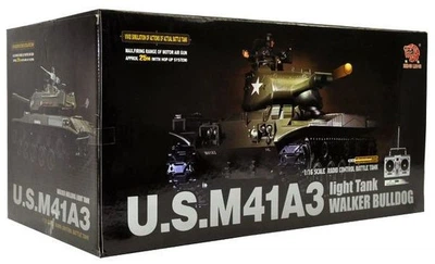 Танк на радиоуправлении Bulldog M41A3 HENG LONG 3839-1-IR стреляет пульками