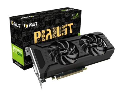Видеокарта Palit GeForce GTX 1060 Dual 3GB (192bit) (DVI, HDMI, 3 x DisplayPort) (NE51060015F9-1061D) Б/У