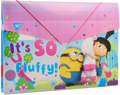 Папка Yes пластикова на гумці 38x25 см Minions Fluffy (491684) (5056137155736)