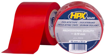 Широкая изоляционная лента HPX 52400 50 мм x 10 м Красная (RI5010)