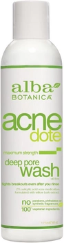Противоугревое средство для умывания и глубокого очищения пор Alba Botanica Acne Dote без масел 177 мл (724742007607)