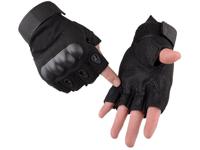Перчатки Oakley Без пальцев для мужчин армейские, военные, тактические L Черный (1006-794-01)