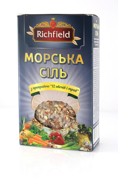 Морская соль с приправой 12овочив и трав 200г ТМ "Richfileld"