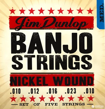 Струны для банджо Dunlop DJN1023 Banjo Nickel Medium