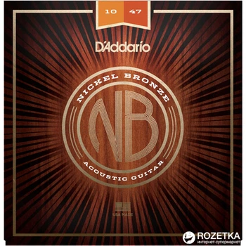 Струны для акустических гитар D'Addario NB1047 Nickel Bronze Extra Light (10-47)