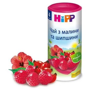 Дитячий чай Hipp з малини і шипшини 200 г (EK22001942)
