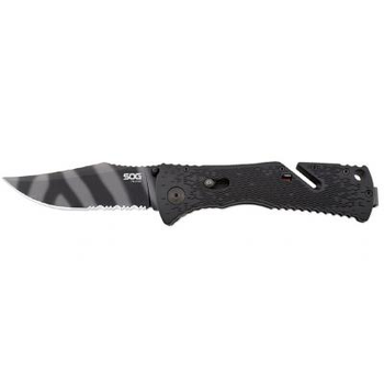 Нож SOG Trident Black Blade Serrated (TF3-BX)