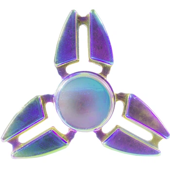 Cпиннер металлический Fidget spinner TRIANGULAR Градиент игрушка антистресс