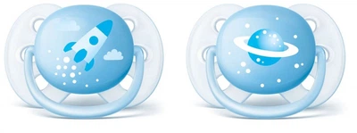 Пустышка Avent ортодонтическая для мальчиков Ultra Soft 2 шт 0+