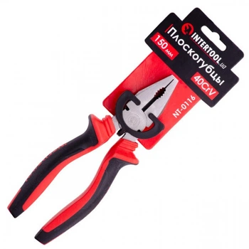 Плоскогубцы 150 мм, 40CrV, фосфатированные, полированные. INTERTOOL NT-0116