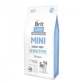 Сухой беззерновой гипоаллергенный корм для собак мелких пород Brit Care Mini Sensitive Venison с олениной 2 кг